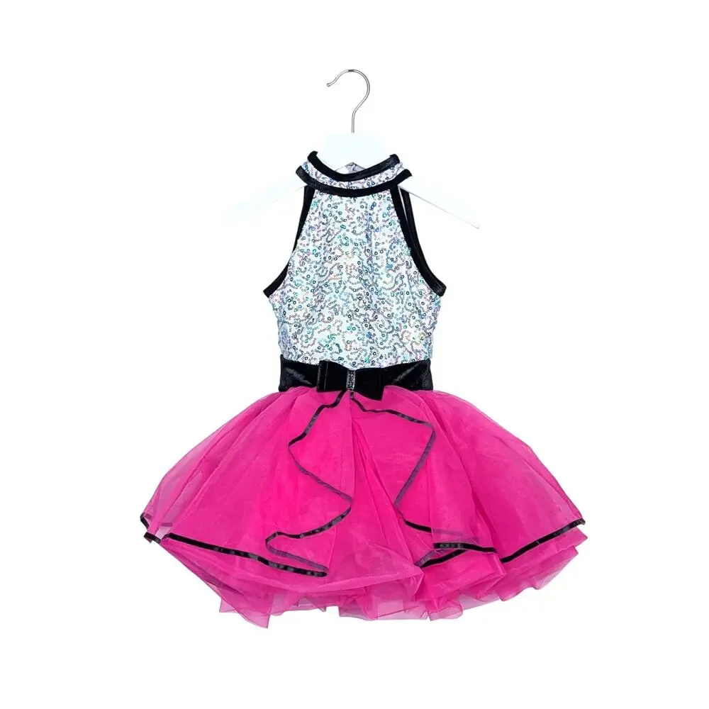 Weissman Showtime Dance Costume Frankie 14372 Size XSC Retro 50s Recital Dress